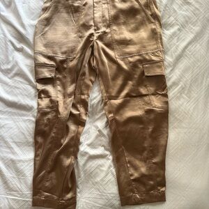 Banana Republic Women Gold Cargo Pants